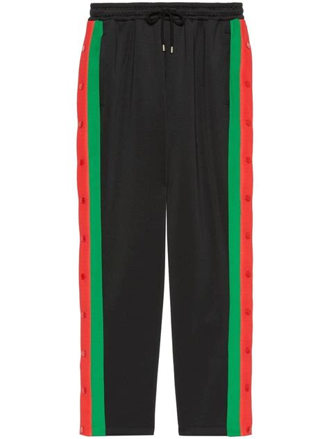 gucci sweatpants with white strings|Gucci side Stripe track pants.